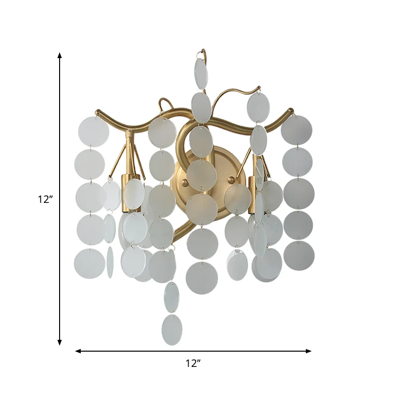 Branch Design Slaapkamer Wandverlichting Blauw/Roze Glas 2 Lichten Moderne Stijl Wandlamp met Open Lamp Clearhalo