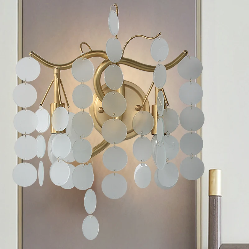 Branch Design Slaapkamer Wandverlichting Blauw/Roze Glas 2 Lichten Moderne Stijl Wandlamp met Open Lamp Clearhalo
