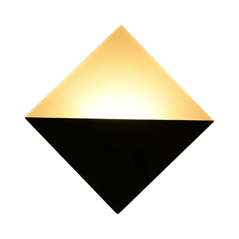 8" brede moderne LED-wandlamp met acrylkap zwart/wit vierkante wandkandelaar Clearhalo
