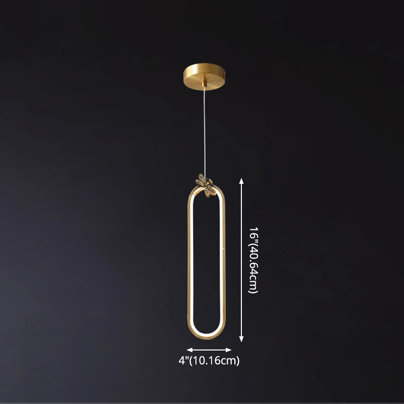 Bronzen LED kleine hanglamp Moderne stijl Creatieve plafondhanger Clearhalo