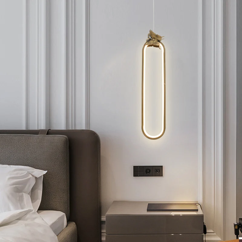 Bronzen LED kleine hanglamp Moderne stijl Creatieve plafondhanger Clearhalo