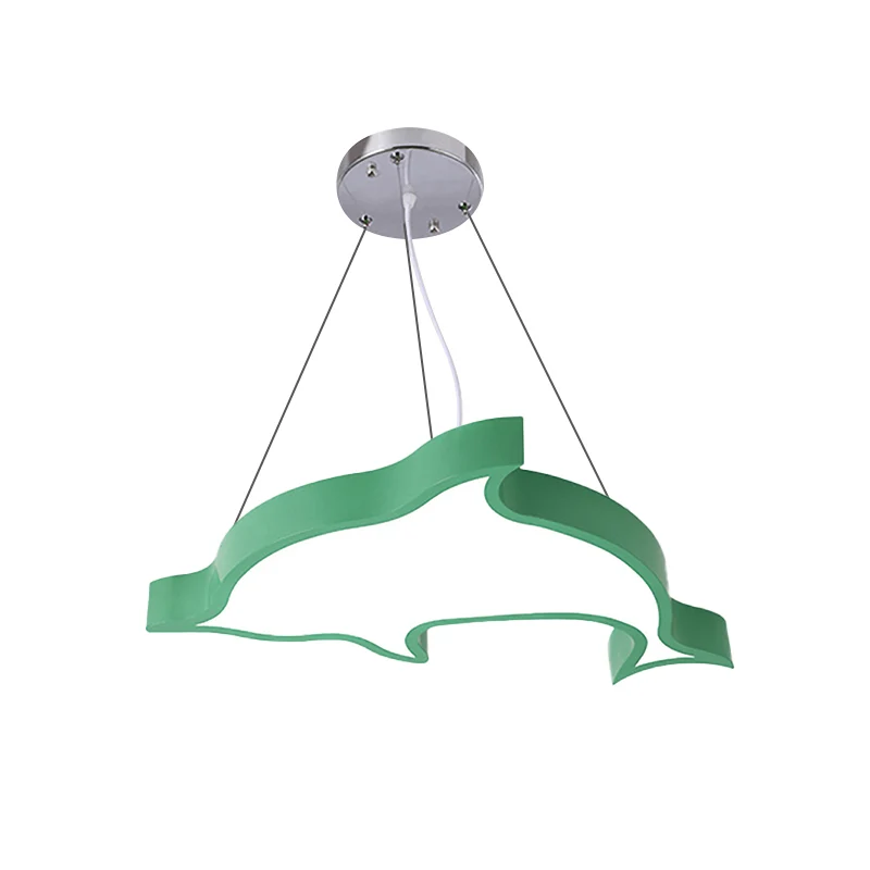Cartoon dolfijn hanglamp acryl snoepkleurige LED-plafondhanger voor gang Clearhalo