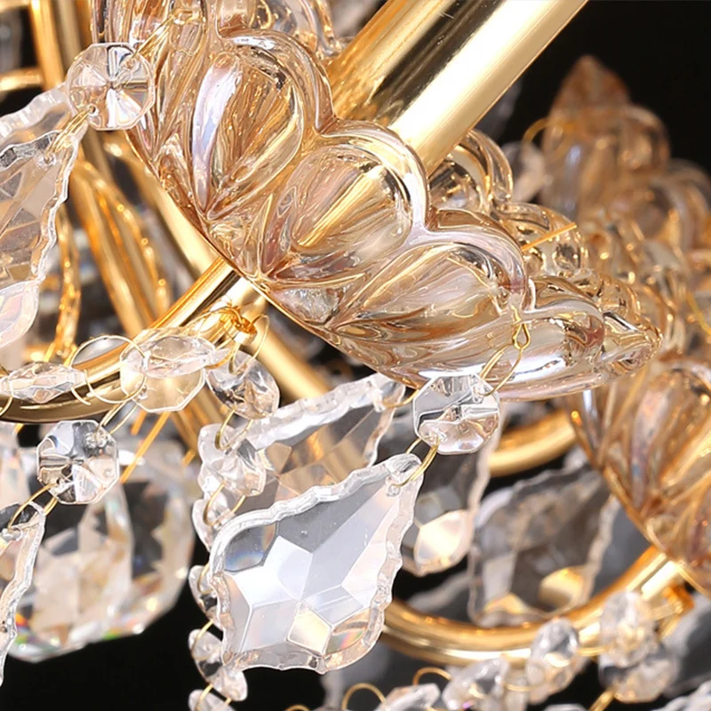 Cascading Woonkamer Kroonluchter Lamp Kristallen Bol 14/20 Heads Hedendaagse Plafond Hanglamp, 23,5"/31,5" W Clearhalo