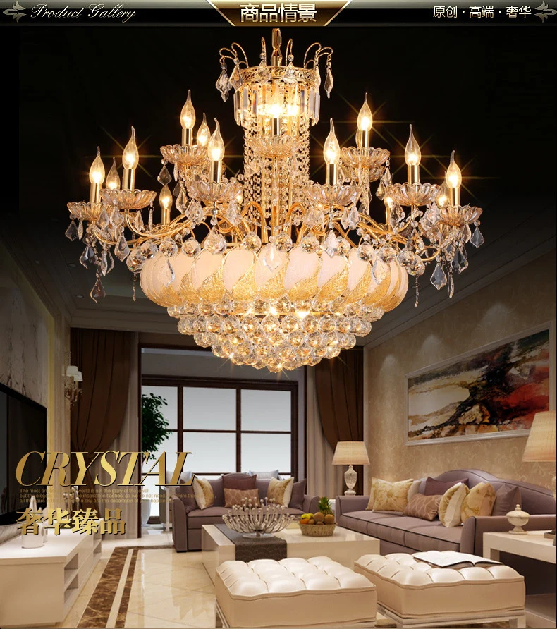 Cascading Woonkamer Kroonluchter Lamp Kristallen Bol 14/20 Heads Hedendaagse Plafond Hanglamp, 23,5"/31,5" W Clearhalo