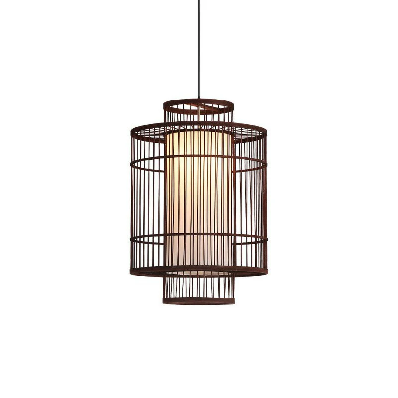 Chinese paleislantaarn hanglamp bamboe 1 kop studeerkamer plafondlamp Clearhalo