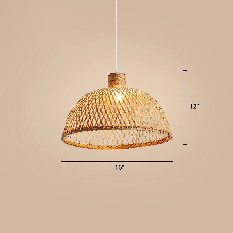 Chinese stijl handgemaakte plafondlamp bamboe enkel restaurant hangende hanglamp hout Clearhalo