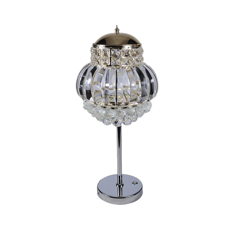 Chroom LED Night Night moderne stijl helder/champagne kristallen bol tafellamp met dimmerknop Clearhalo