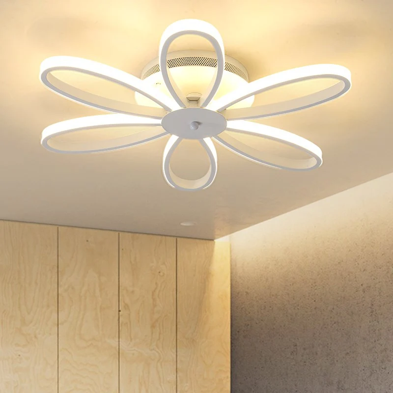Chrysanten Plafondlamp Modern Acryl LED Woonkamer Inbouwlamp warm/wit licht, 23,5"/31,5"/41" breed Clearhalo