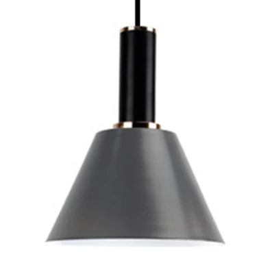 Cilinder- en emmer-hanglamp One Light Moderne aluminium hanglamp voor naast het bed Clearhalo