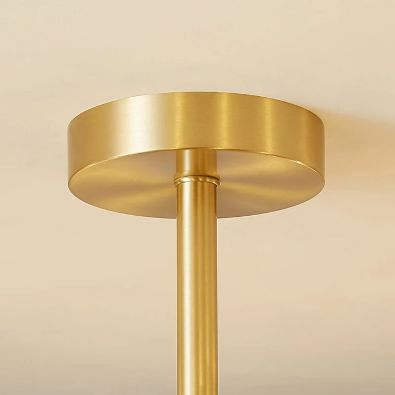 Cilinder Tri-Prisma Kristallen Kroonluchter Licht Eenvoud 3 Lampen Gouden Hanglamp Clearhalo