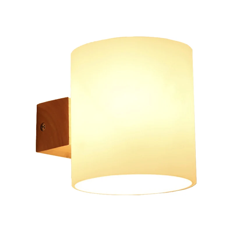 Cilinderkap Volwassen Slaapkamer Wandverlichting Matglas Japanse wandlamp beige Clearhalo