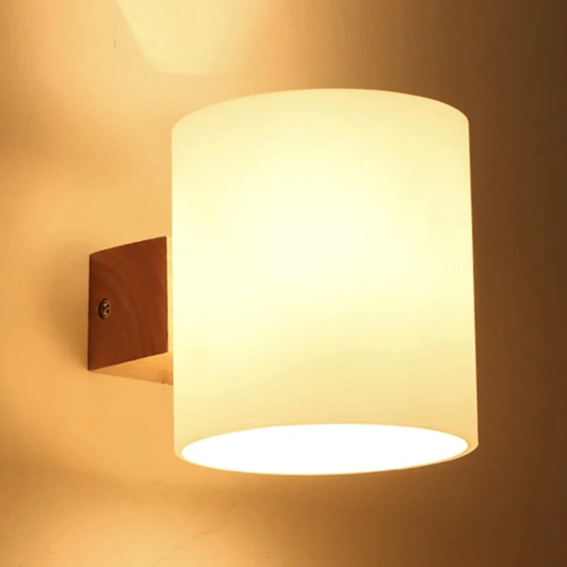 Cilinderkap Volwassen Slaapkamer Wandverlichting Matglas Japanse wandlamp beige Clearhalo