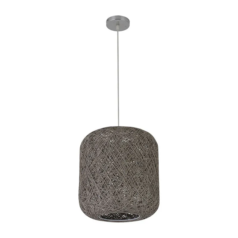 Cilinderplafond hangende lantaarn Chinese stijl rotan 1 lamp restaurant hanglamp Clearhalo