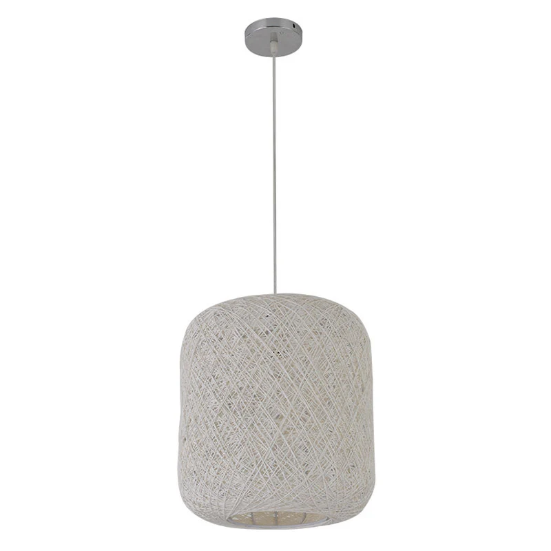Cilinderplafond hangende lantaarn Chinese stijl rotan 1 lamp restaurant hanglamp Clearhalo