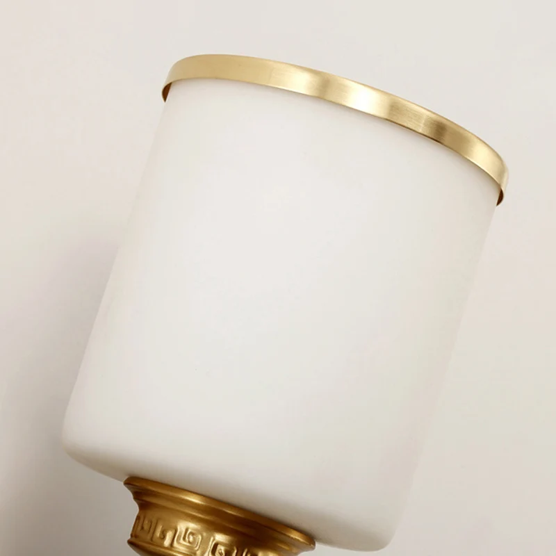 Cilindrische melkglas wandlamp traditionele stijl 1/2-licht woonkamer schansverlichting goud Clearhalo