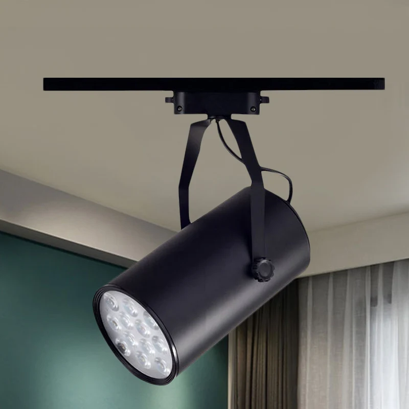 Cilindrische schaduw Restaurant semi-inbouwlicht Loft Stijlvolle metalen LED Zwart/wit verstelbare plafondarmatuur Clearhalo