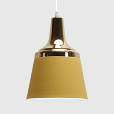 Cloth Shop Bucket Suspension Light Aluminium enkele kop Scandinavische Macaron gekleurde hanglamp Clearhalo