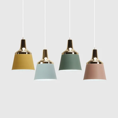 Cloth Shop Bucket Suspension Light Aluminium enkele kop Scandinavische Macaron gekleurde hanglamp Clearhalo