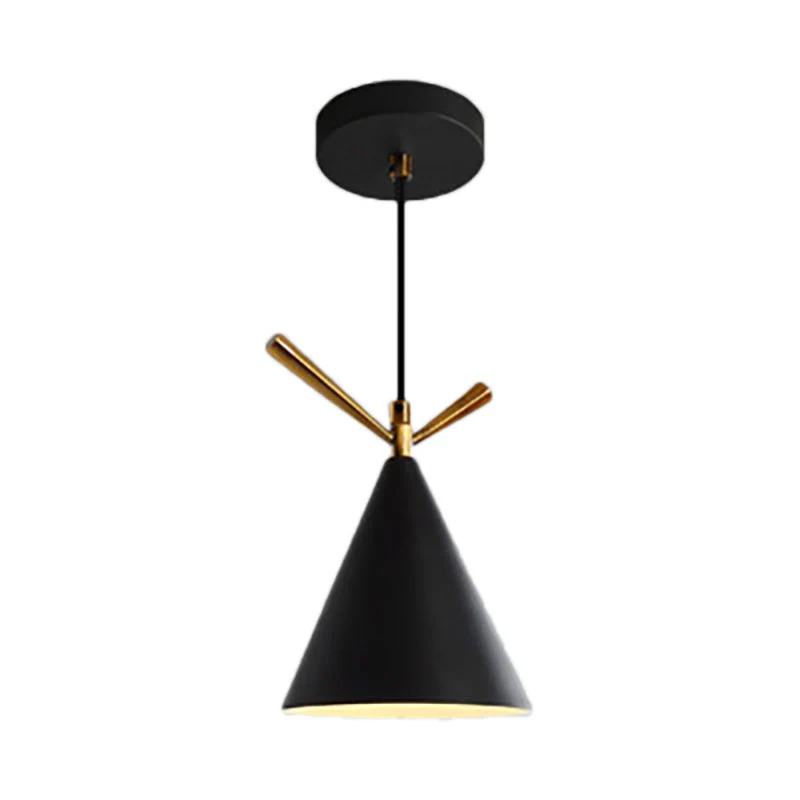Cone hanglamp Scandinavische stijl, 1 lichtmetalen hanglamp voor restaurant, koffieshop Clearhalo