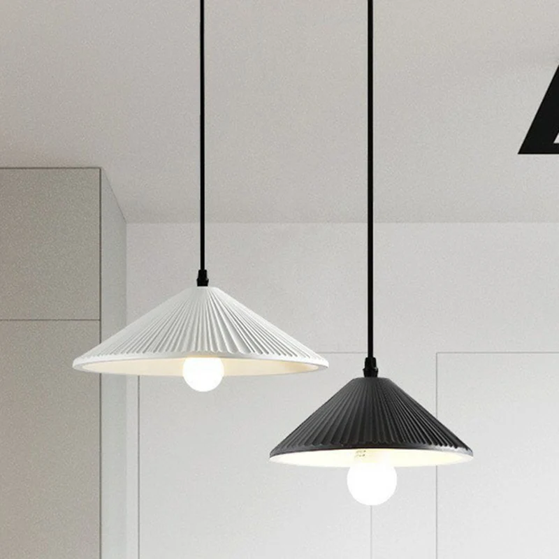 Conische hanglamp van hars, minimalistische 1-lichts hanglamp voor eetkamer Clearhalo