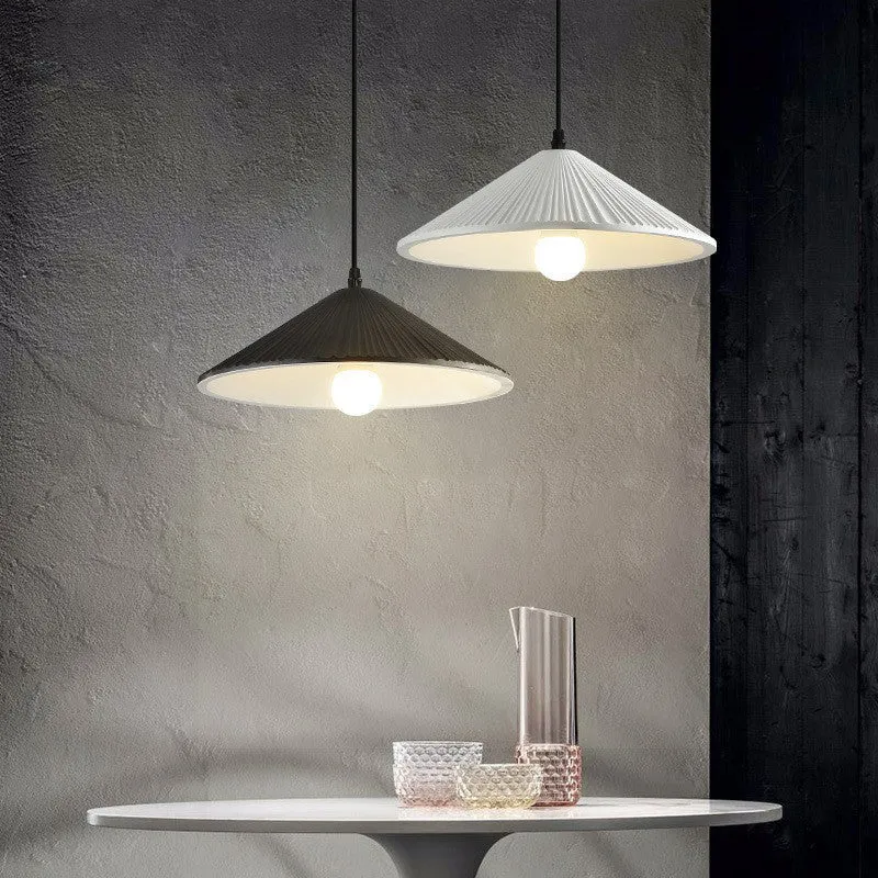 Conische hanglamp van hars, minimalistische 1-lichts hanglamp voor eetkamer Clearhalo