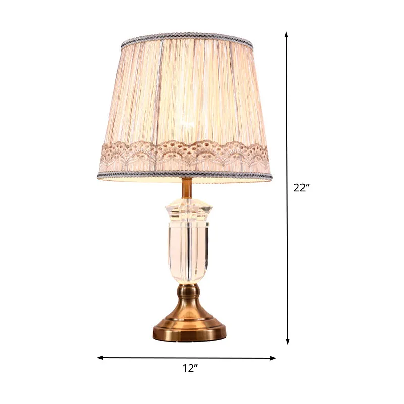 Conische kap Taaklamp Modernistische stof 1 lamp Goud leesboeklicht voor studie Clearhalo