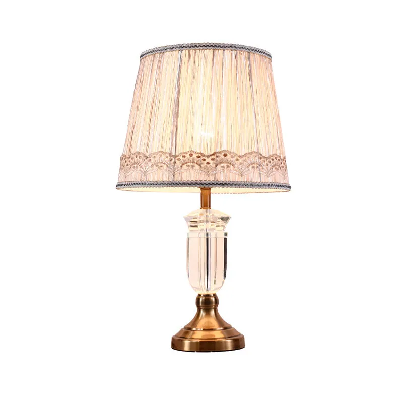 Conische kap Taaklamp Modernistische stof 1 lamp Goud leesboeklicht voor studie Clearhalo
