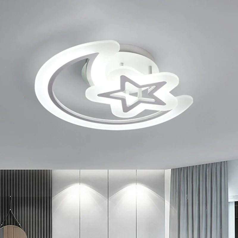 Crescent en Star LED semi-inbouwlicht Moderne stijl acryl slaapkamer plafondinbouw Clearhalo