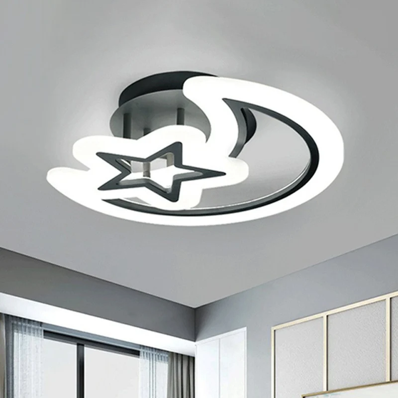 Crescent en Star LED semi-inbouwlicht Moderne stijl acryl slaapkamer plafondinbouw Clearhalo