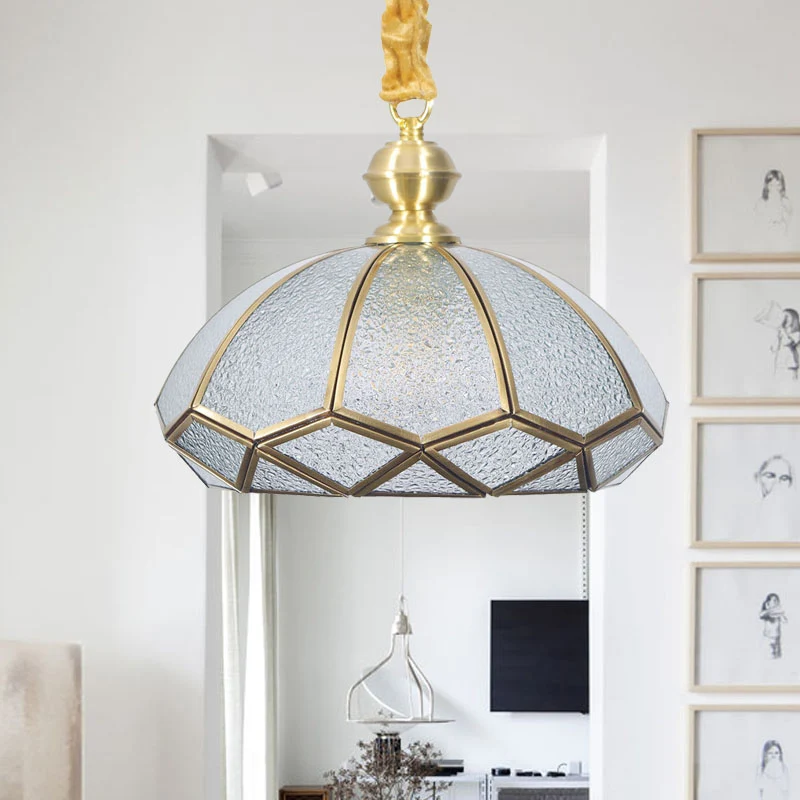 Crème/textuur wit glazen hoed hanglamp modern 1 lamp hangend verlichtingsarmatuur voor woonkamer Clearhalo