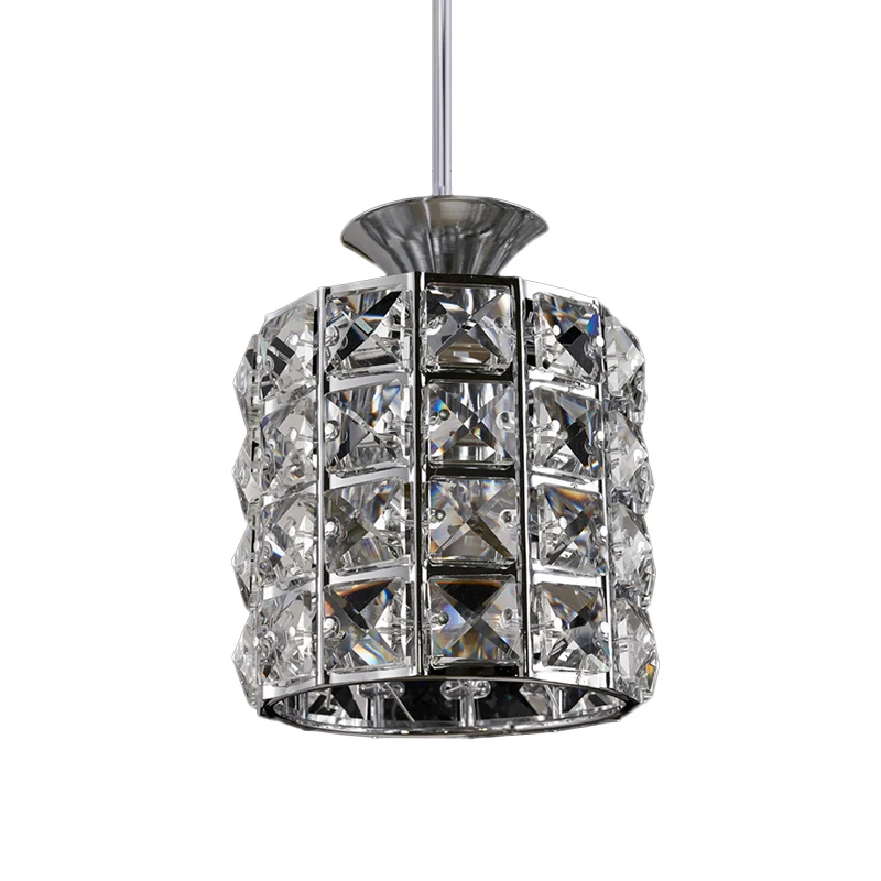 Crystal Drum hanglamp metalen frame plafondlamp voor balkon Clearhalo