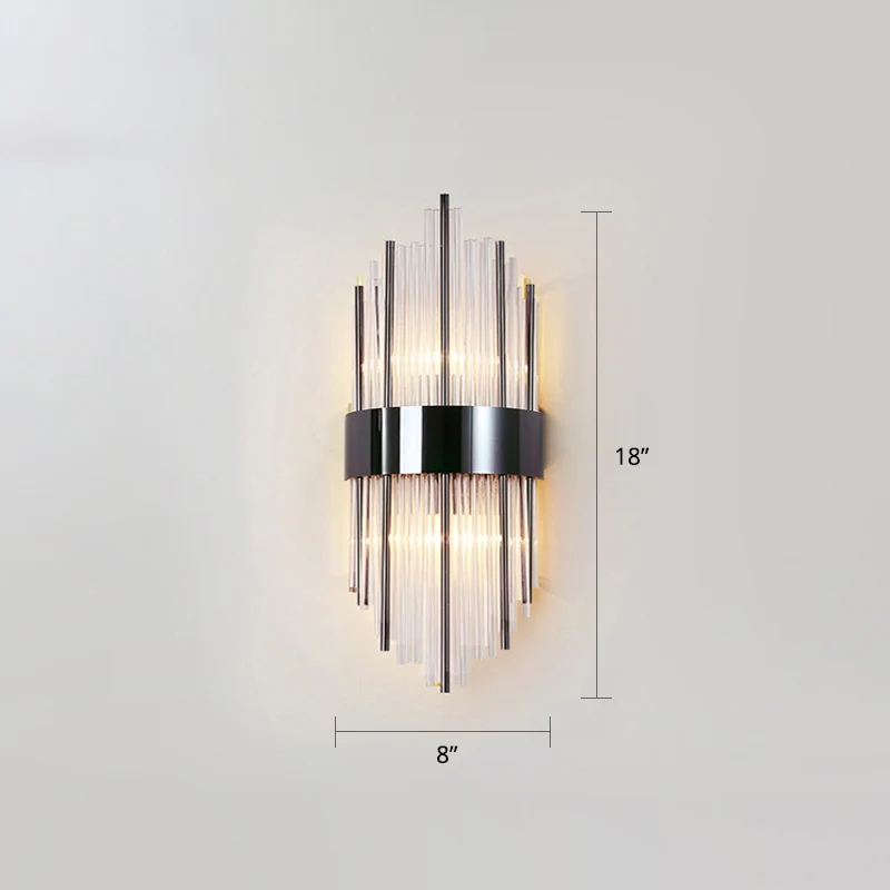 K9 Crystal Sticks wandkandelaar postmoderne 2-lichts wandlamp voor woonkamer Clearhalo