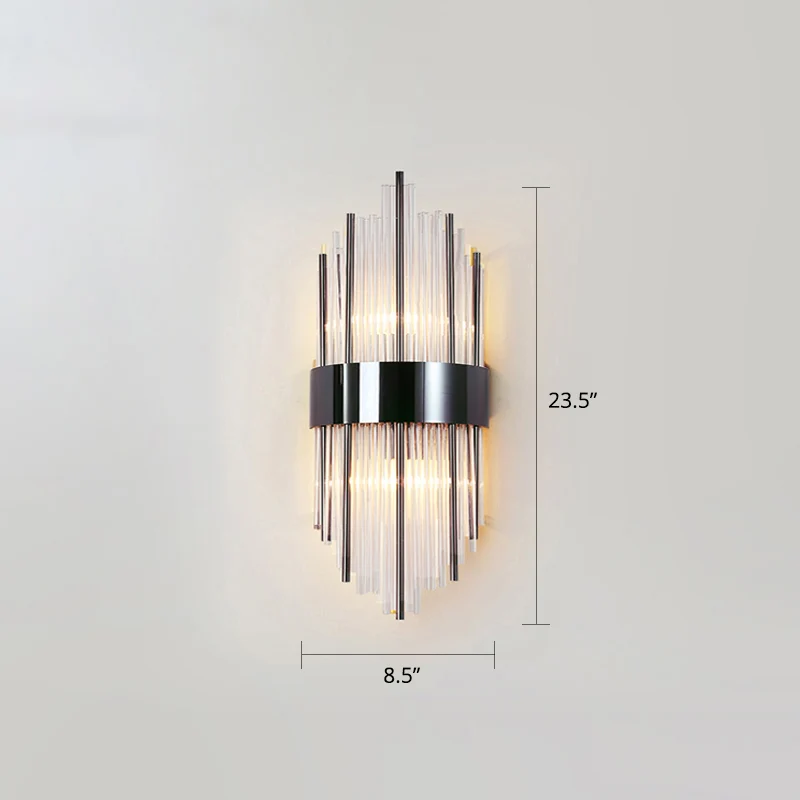 K9 Crystal Sticks wandkandelaar postmoderne 2-lichts wandlamp voor woonkamer Clearhalo