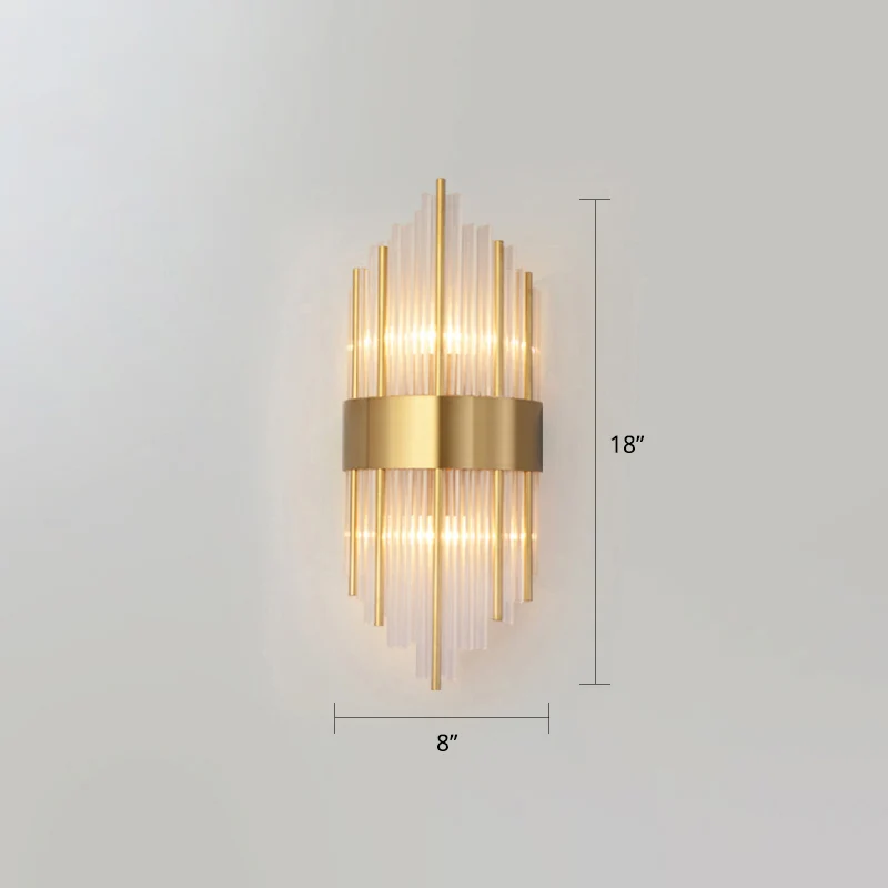 K9 Crystal Sticks wandkandelaar postmoderne 2-lichts wandlamp voor woonkamer Clearhalo
