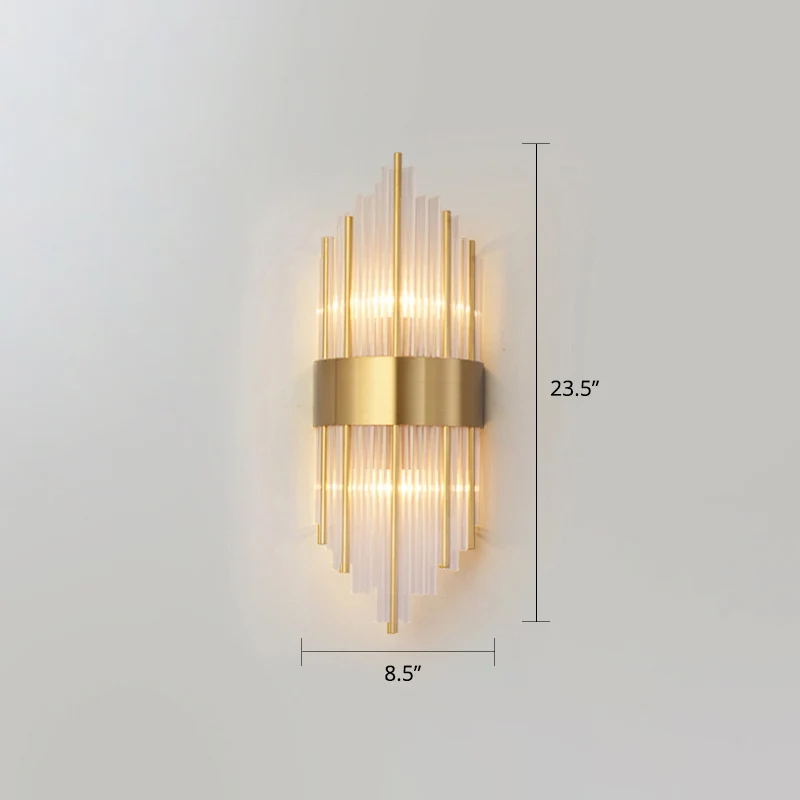 K9 Crystal Sticks wandkandelaar postmoderne 2-lichts wandlamp voor woonkamer Clearhalo