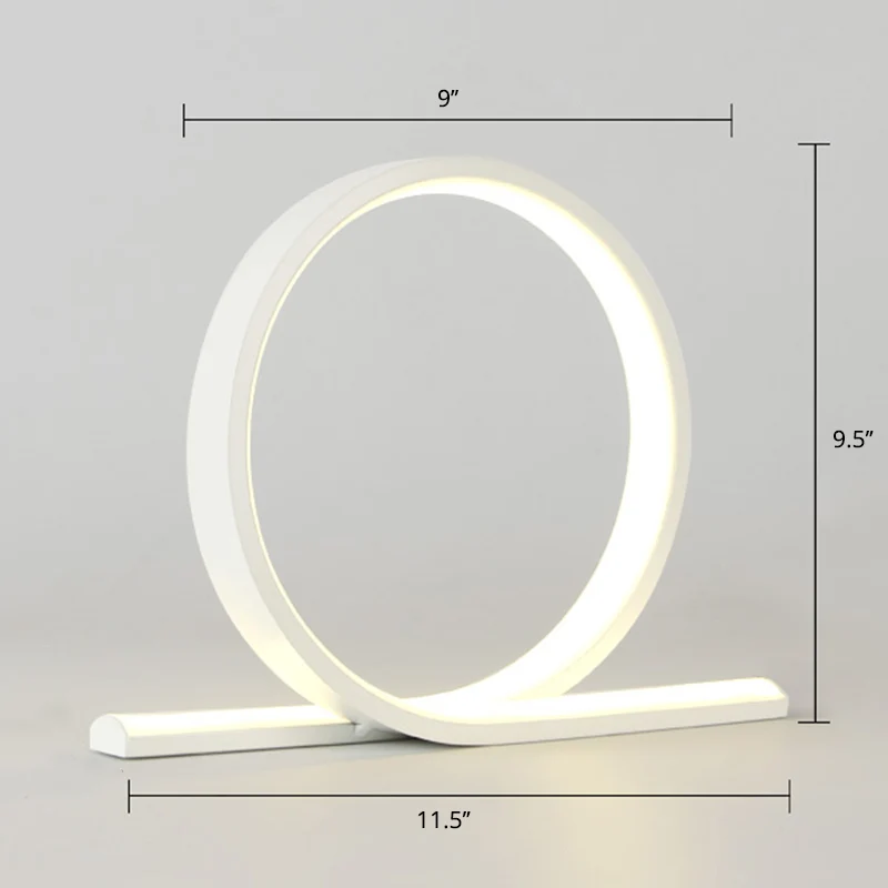 C-vormige aluminium nachtlamp Minimalistische stijl LED-tafellamp met dimmer Clearhalo