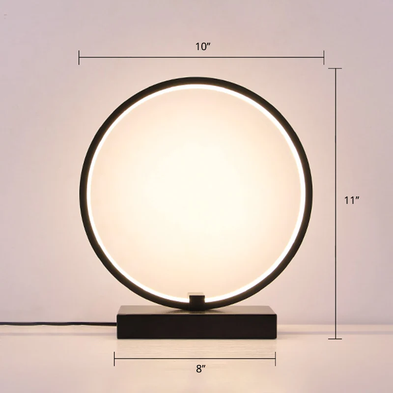 C-vormige aluminium nachtlamp Minimalistische stijl LED-tafellamp met dimmer Clearhalo