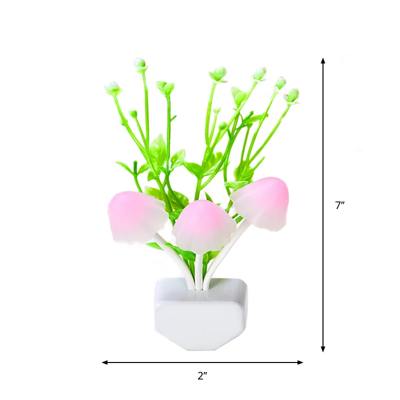 Decoratieve zeewier kunststof wandlamp, plug- LED-nachtlampje groen, veelkleurig licht Clearhalo