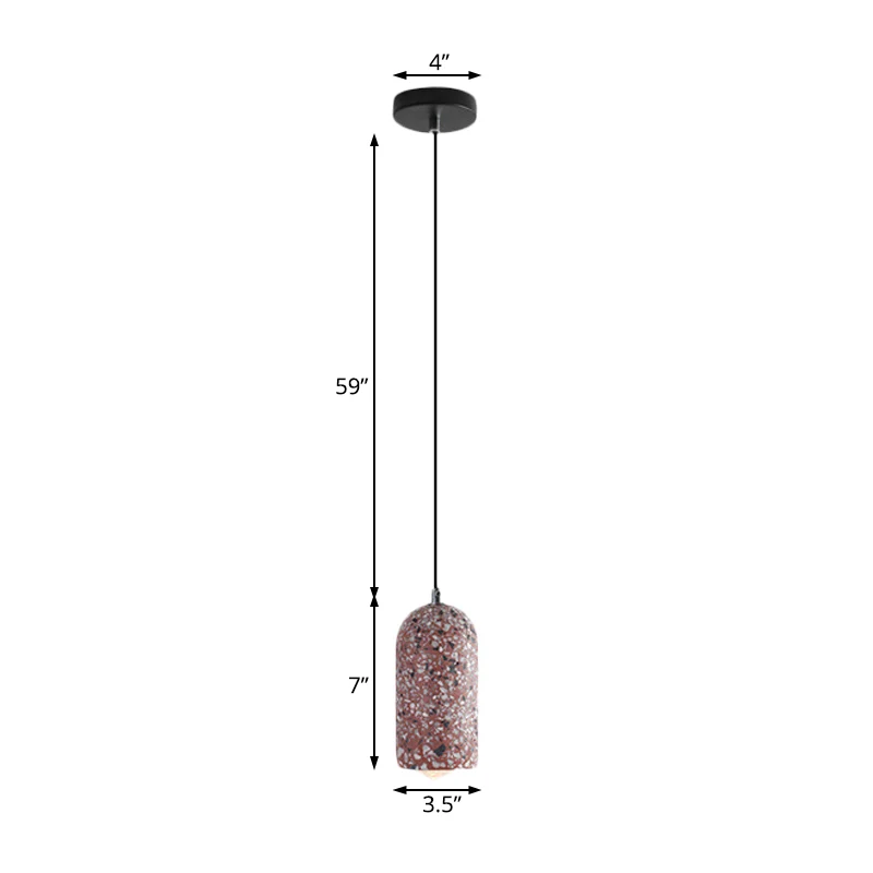 Design cilinder hanglamp Cement 1-lichts eetkamer hanglamp wit/rood/blauw Clearhalo