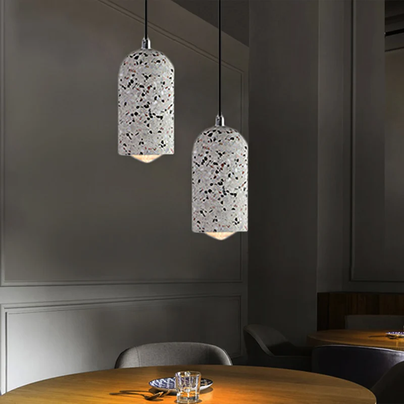Design cilinder hanglamp Cement 1-lichts eetkamer hanglamp wit/rood/blauw Clearhalo