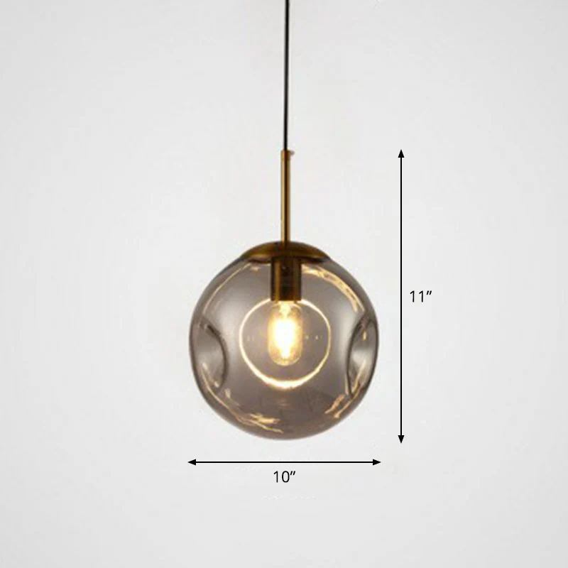Dimpled Ball Suspension Lighting Modern Glass 1 Lamp Eetkamer Plafond Hanglamp Clearhalo