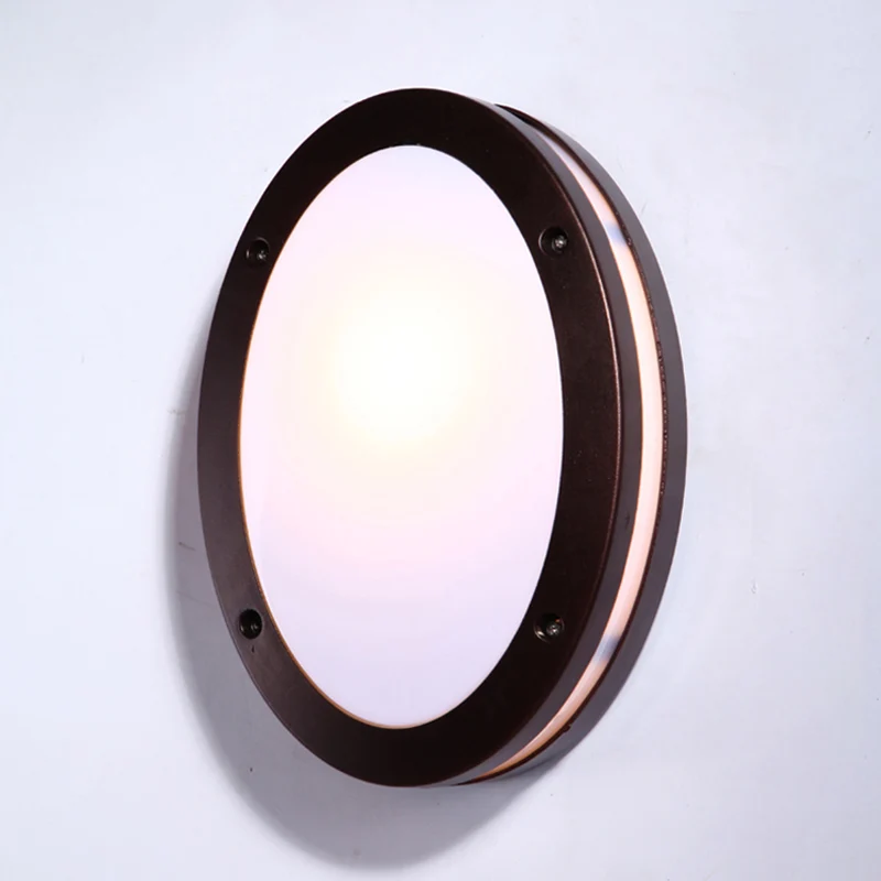 Donkere koffie diamant/elliptische wandkandelaar Rustiek opaalglas 1-lichts balkonwandverlichtingsarmatuur Clearhalo