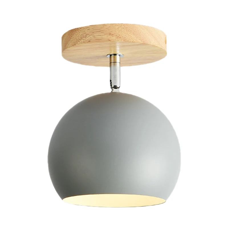 Draaibare Orb Shade Inbouwlamp 1-lichts metalen plafondlamp voor studeerkamergang Clearhalo