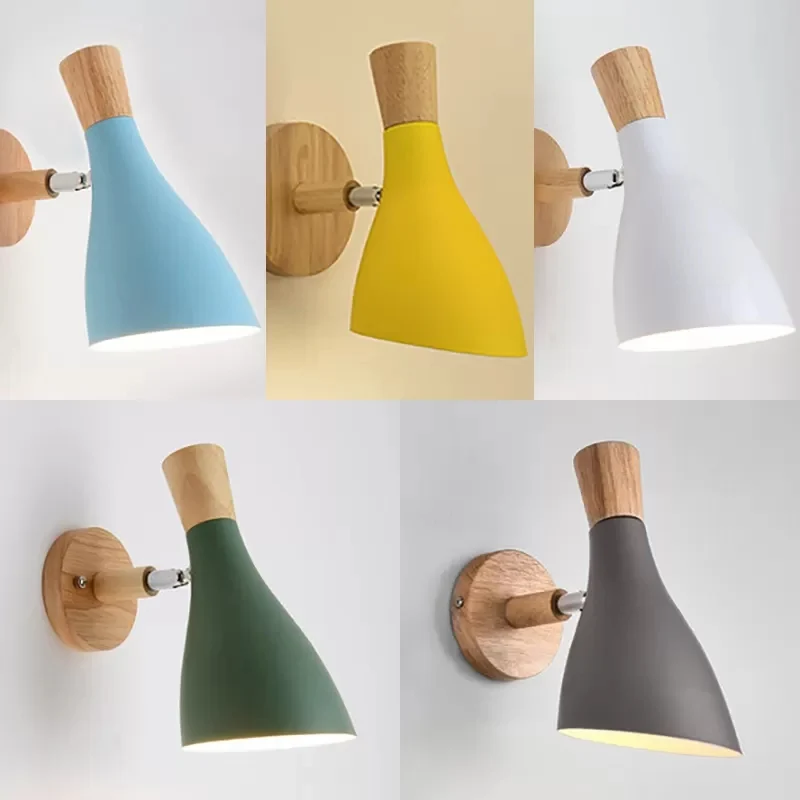 Draaibare Scandinavische fles wandkandelaar 1 kop metalen wandlamp voor kinderslaapkamer Clearhalo