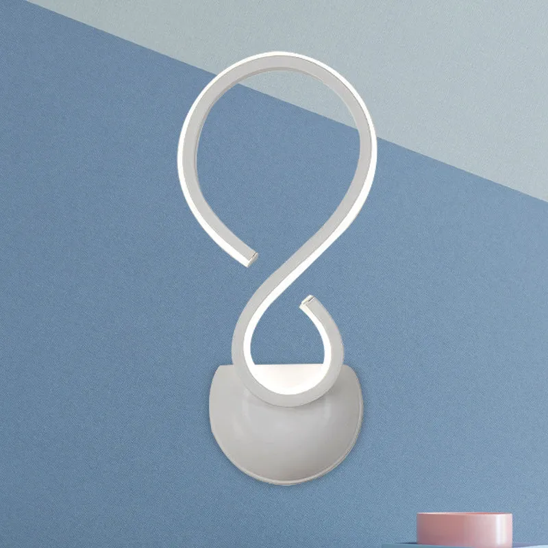 Draaiende acryl wandlamp Sconce Eenvoud LED witte afwerking Wandmontage verlichting voor woonkamer Clearhalo