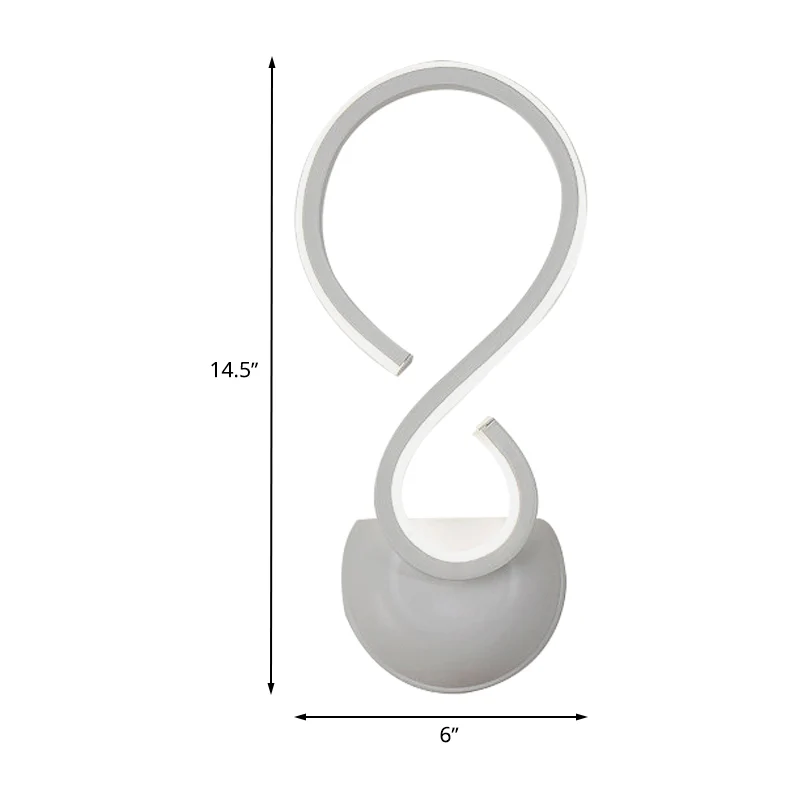 Draaiende acryl wandlamp Sconce Eenvoud LED witte afwerking Wandmontage verlichting voor woonkamer Clearhalo