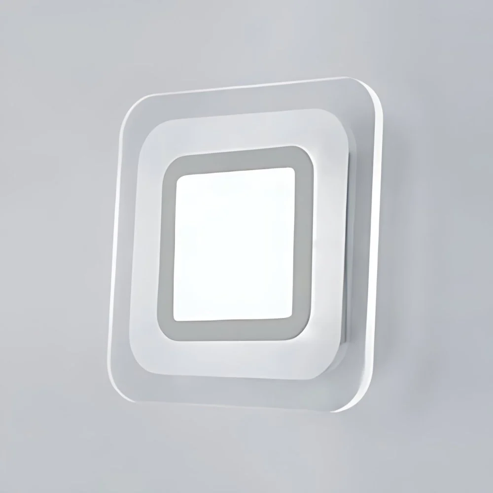Driehoekige/ronde/vierkante gangwandkandelaar Verlichting Acryl LED Simplicity-wandlamp warm/wit Clearhalo