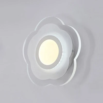 Driehoekige/ronde/vierkante gangwandkandelaar Verlichting Acryl LED Simplicity-wandlamp warm/wit Clearhalo