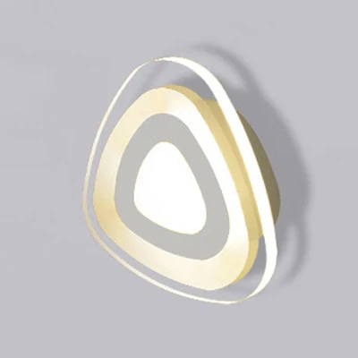 Driehoekige/ronde/vierkante gangwandkandelaar Verlichting Acryl LED Simplicity-wandlamp warm/wit Clearhalo