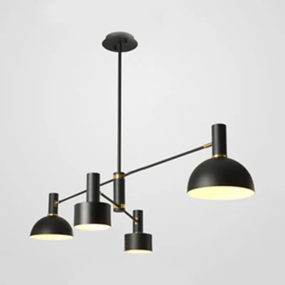 Drum & Dome kroonluchter 4 lampen Scandinavische stijl metalen hanglamp voor keukenrestaurant Clearhalo